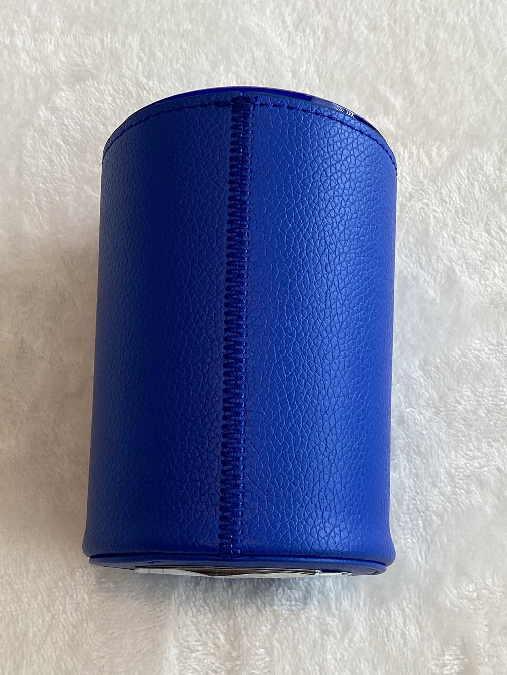 Anthropologie New York City Candle Embossed Woody Crisp Cedar New Blue - Picture 3 of 5